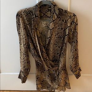 Zara snake print blouse